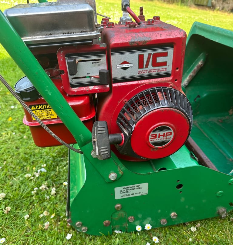 image for Mountfield Marquis petrol cylinder lawnmower Briggs I/C Selfdrive blade clutch mower serviced 
