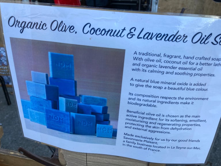Organic olive,coconut,& lavender oil soap from the south of france