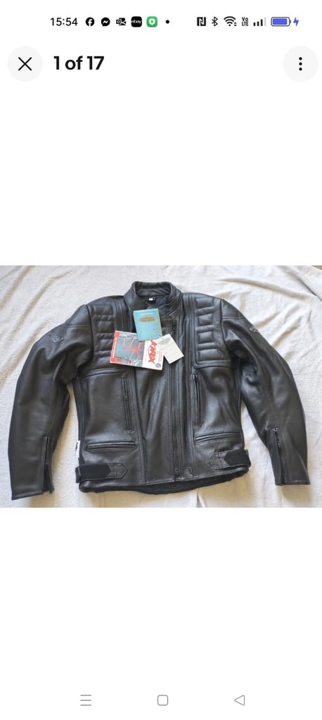 New Weise Raptor Ladies Leather Motorcycle Jacket Size M UK 12 36" Knox armour 