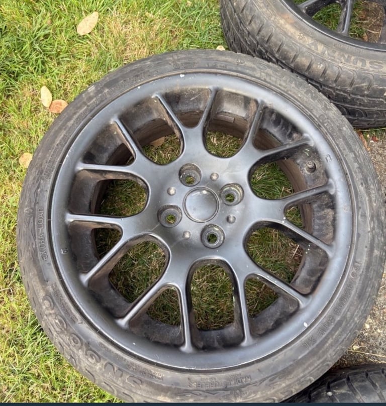 ROVER 25 45 MG ZR ZS 16” ALLOY WHEELS HAIRPIN 4x100 With Tyres