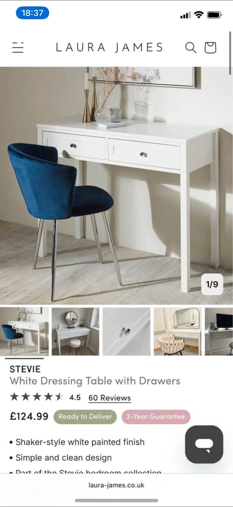 Dressing Table White Laura James