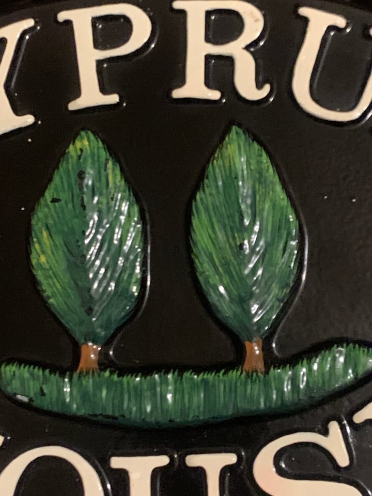 Antique Cyprus House door plaque beautiful 