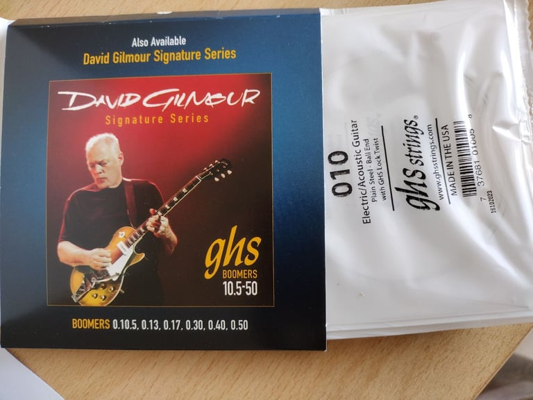 David Gilmore Boomer Electric Guitar String Set, NEW, 0.10 to 0.48 guage