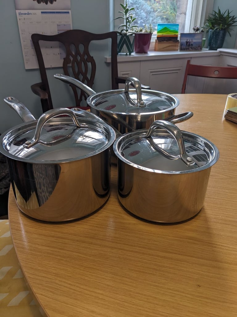 image for Circulon stainless steel non stick 3 pan set