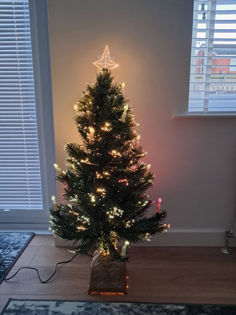 FIBRE OPTIC CANDLE CHRISTMAS TREE 