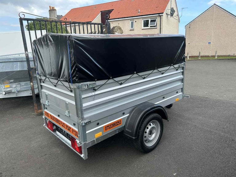 BRAND NEW 6ft x 4ft DOUBLE BROADSIDE NIEWIADOW TRAILER WITH FRAME AND 50CM COVER 750KG