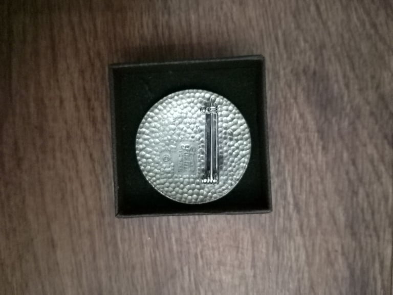 Pewter, St Justin celtic brooch 