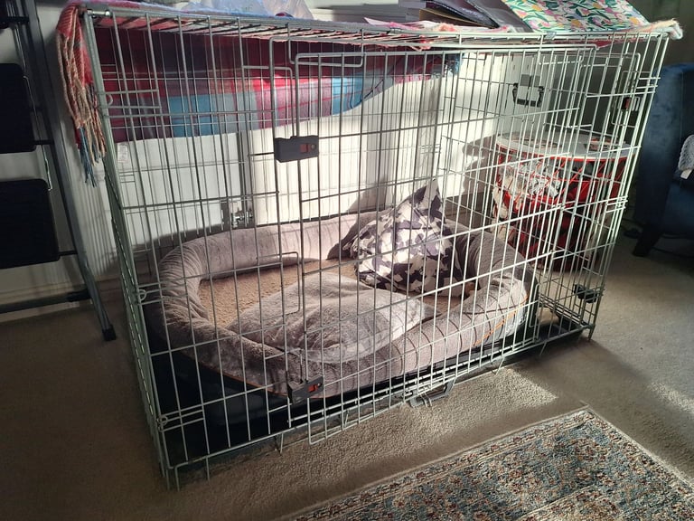 Large Rosewood dog crate