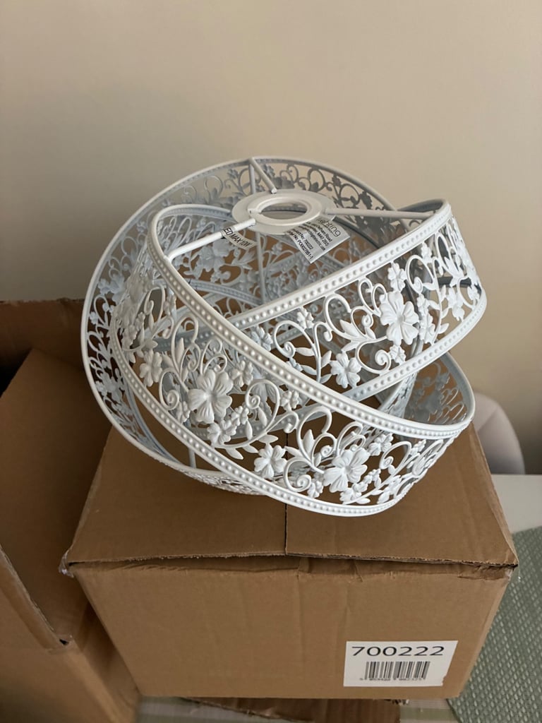 White metal light shades - NEW x2 £20