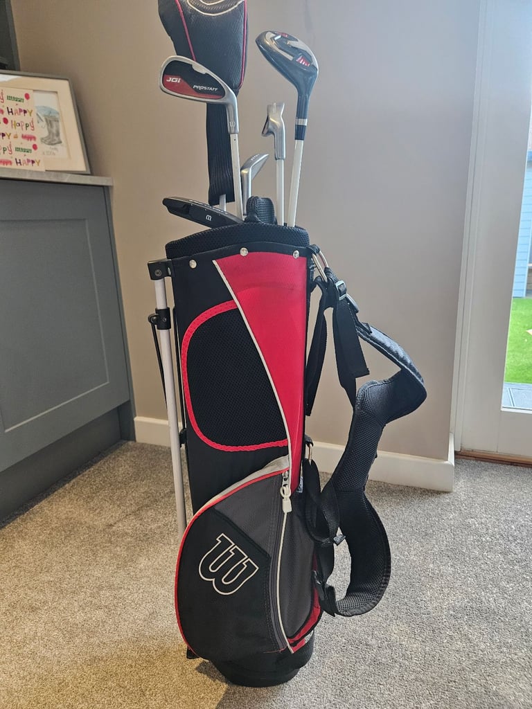 Wilson Prostaff Junior JGi standing golf bag and 5 clubs unisex right handed age 11-14