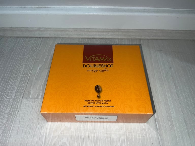 Vitamax Doubleshot Energy Coffee – 10 Boxes 100 Sachets Strong Boost Wholesale Available