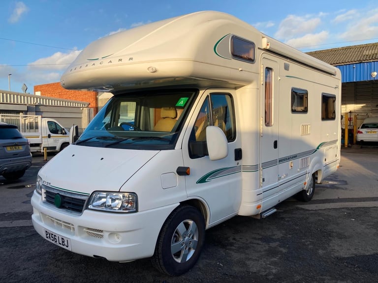 2006 Fiat Ducato Bessacarr E725 Elegance Motor Home, Rear Lounge Over Cab Bed
