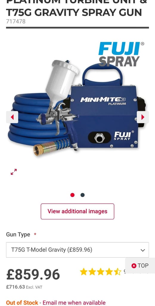 image for Fuji mini mite 3  professional hvlp portable paint sprayer system stage 3 turbine unit
