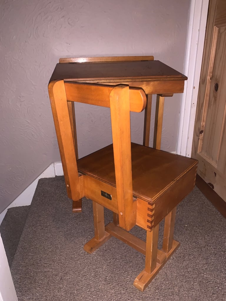 1950s antique child’s desk and chair 