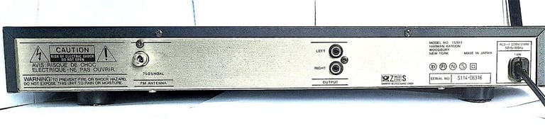 HARMAN / KARDON STEREO RADIO RECEIVER ( separate ) TU-911