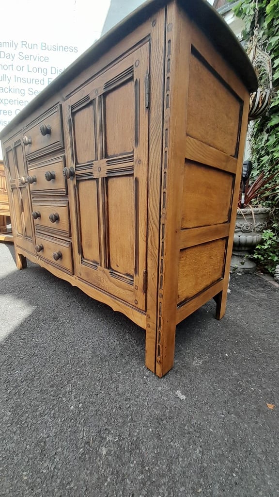 Ercol solid light elm sideboard