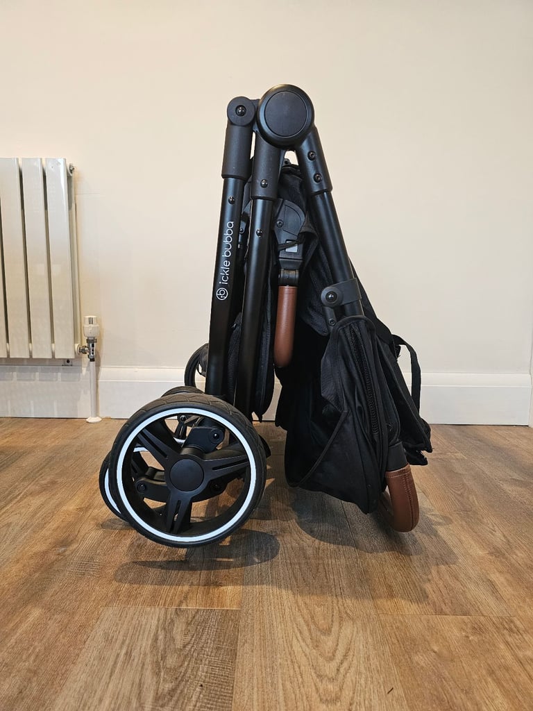 Ickle Bubba Venus Prime Double Stroller Pram with Bassinet Black