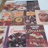 10 recipe cookery books- puddings, cakes and bakes. Collection Boxworth