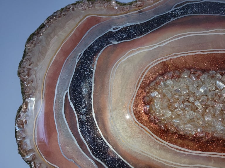 Large Geodes Geode - home made resin