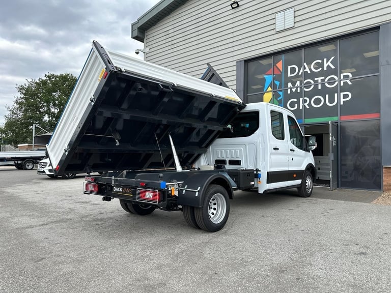 75 Reg, Ford Transit L3 Double Cab Steel Tipper, Tow Bar