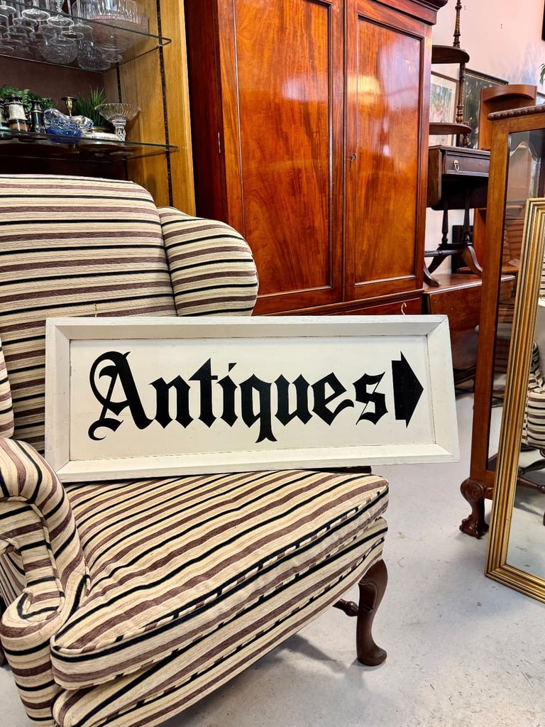 Vintage Antiques Shop Sign