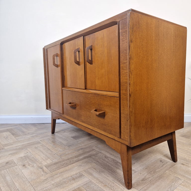 G Plan E Gomme Gold Label 1950's Medium Teak Danish Design Sideboard Credenza BL688