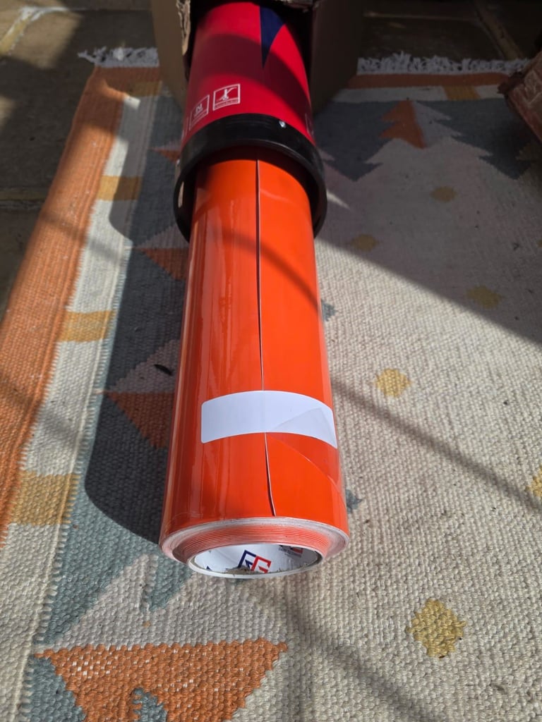 Vinyl wrap roll lava orange gloss