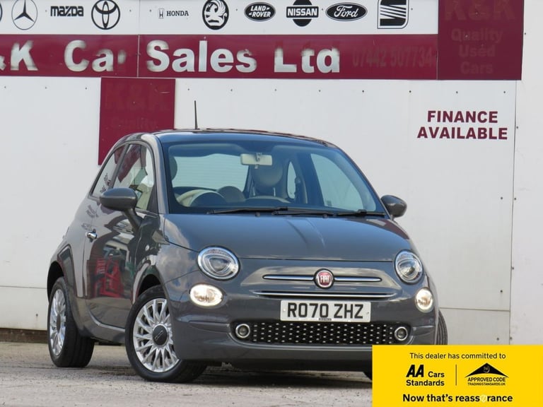 2020 Fiat 500 1.2 Lounge Hatchback 3dr Petrol Dualogic Euro 6 (s/s) (69 bhp) Hatchback Petrol Aut...