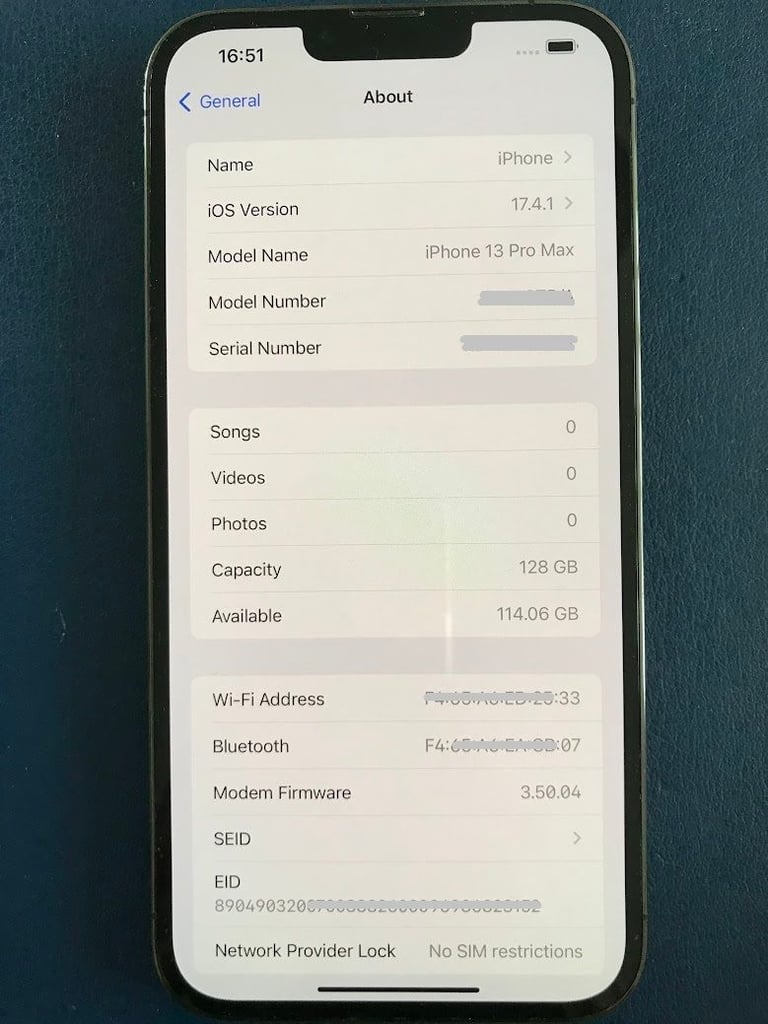 Apple iPhone 13 Pro Max (Unlocked) in Perfect Working Order