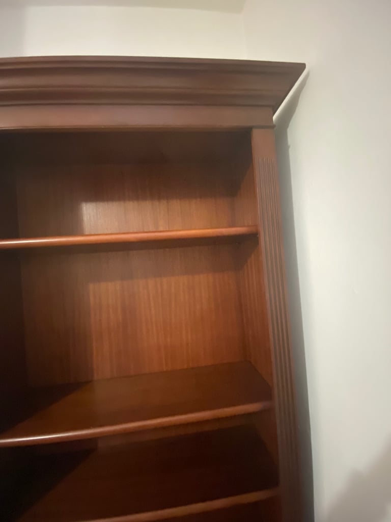 Cherrywood tall bookcase VGC 192cm