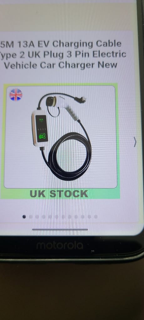 image for 5m 13amp ev charger cable  new 