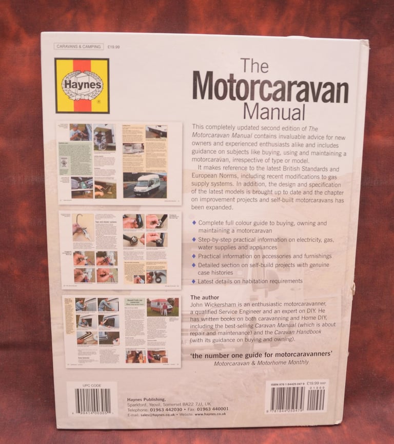 The Motorcaravan manual John Wickersham, Haynes motorhome campervan 