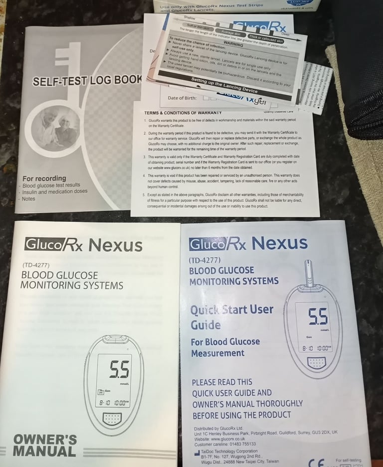 GlucoRx Nexus Blood Glucose Monitoring System