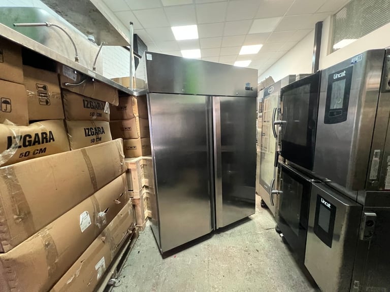 COMMERCIAL CATERING KITCHEN DOUBLE DOORS FRIDGE CAFE KEBAB PIZZA CHICKEN TAKE AWAY