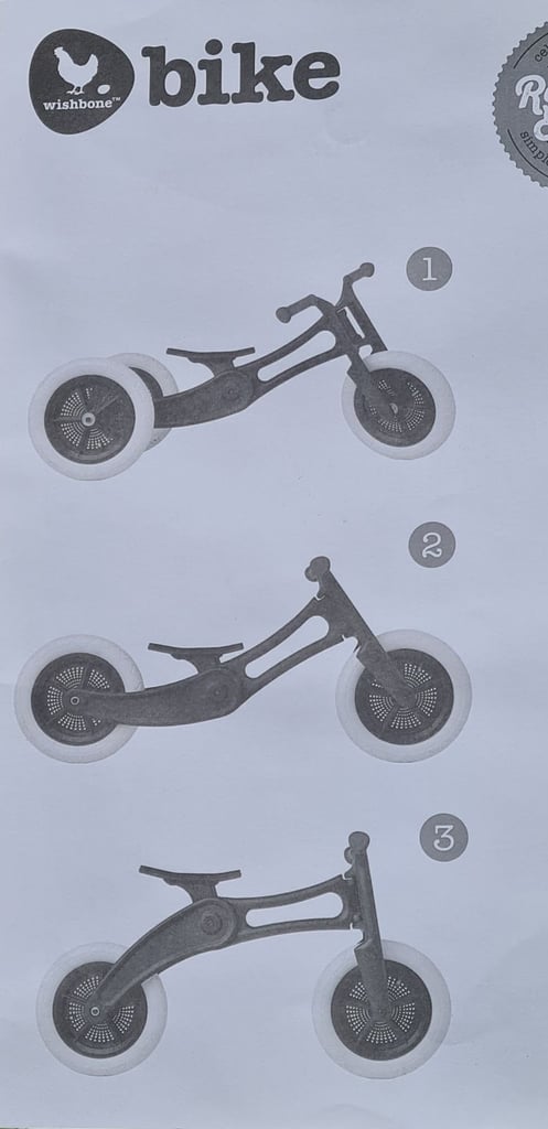Wishbone 3 in 1 balance bike / trike