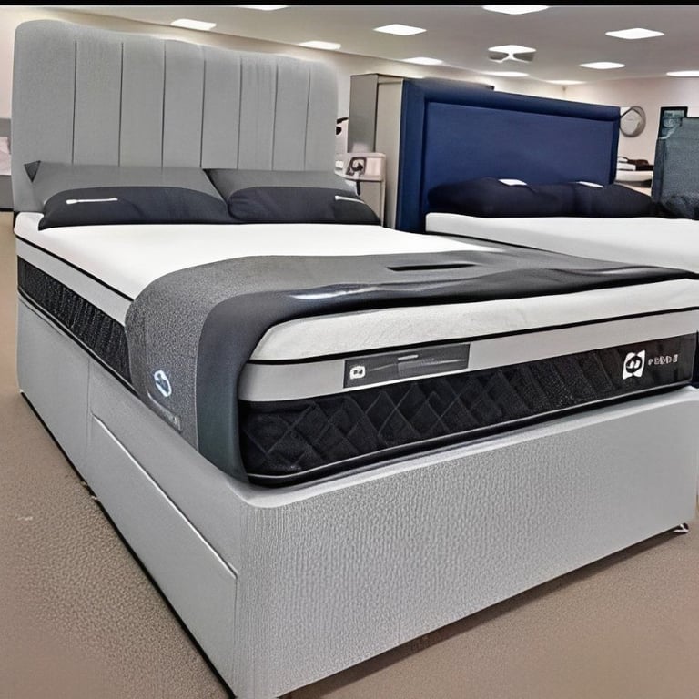  Modern DIVAN 4FT6 Double Bed With 2 Storage Drawers + Mattress -20% Off **