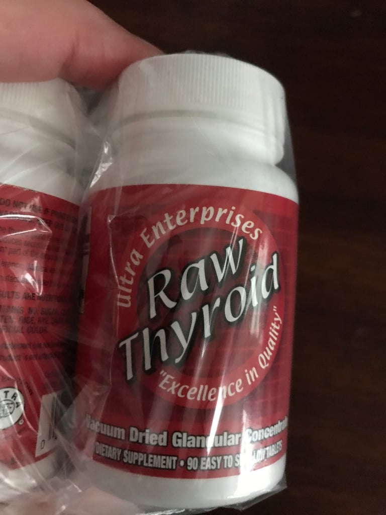 RAW glandular bovine thyroid x5