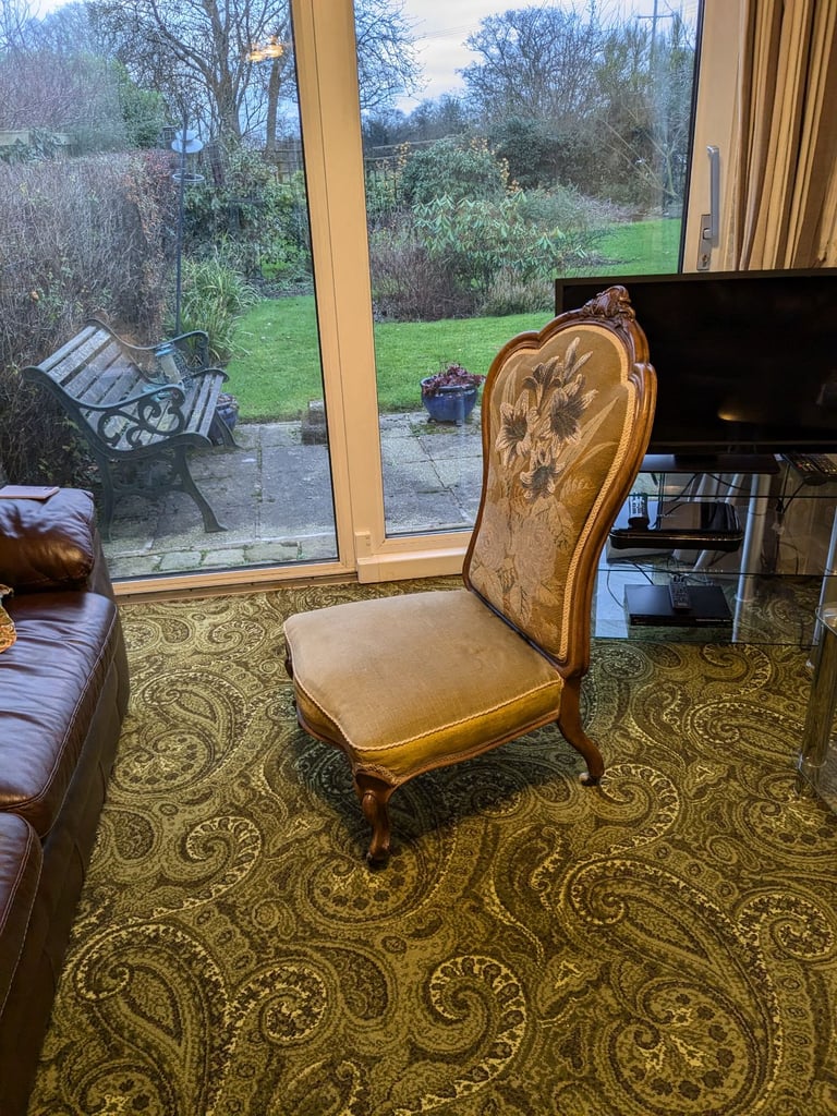 image for Victorian Nursing Chair Beaded Back