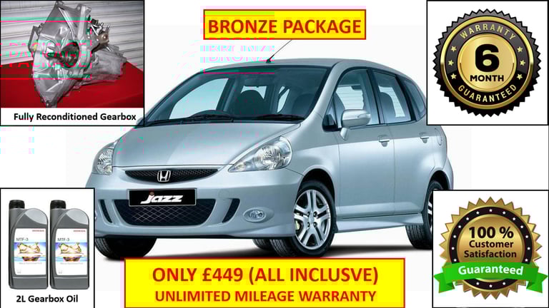 REMOVE AND INSTALL HONDA JAZZ FULLY RECONDITION MANUAL GEARBOX WITHIN 3 HOURS, 2001-2008