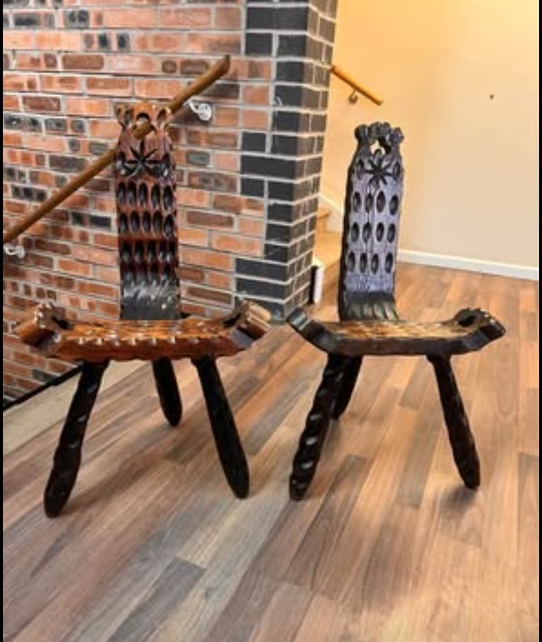 image for Brutalist Spanish chair x2 