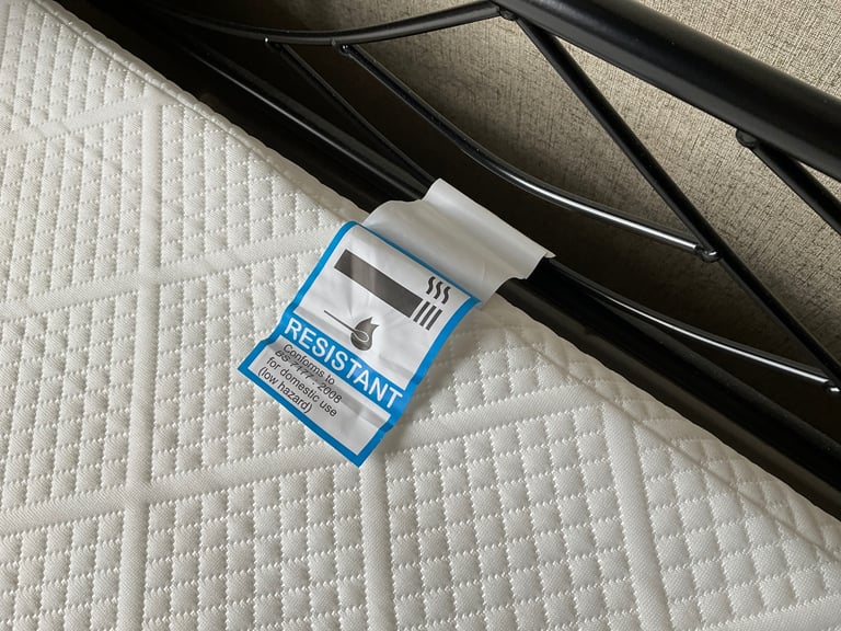 Single bed and mattress