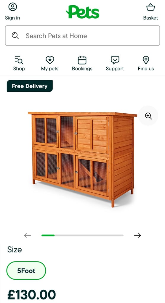 Large rabbit / guinea pig hutch  / garden run - food and accessories