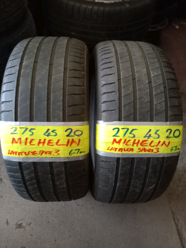 Matching pair 275 45 20 Michelin tyres £140 pair fitted & bal 7dys