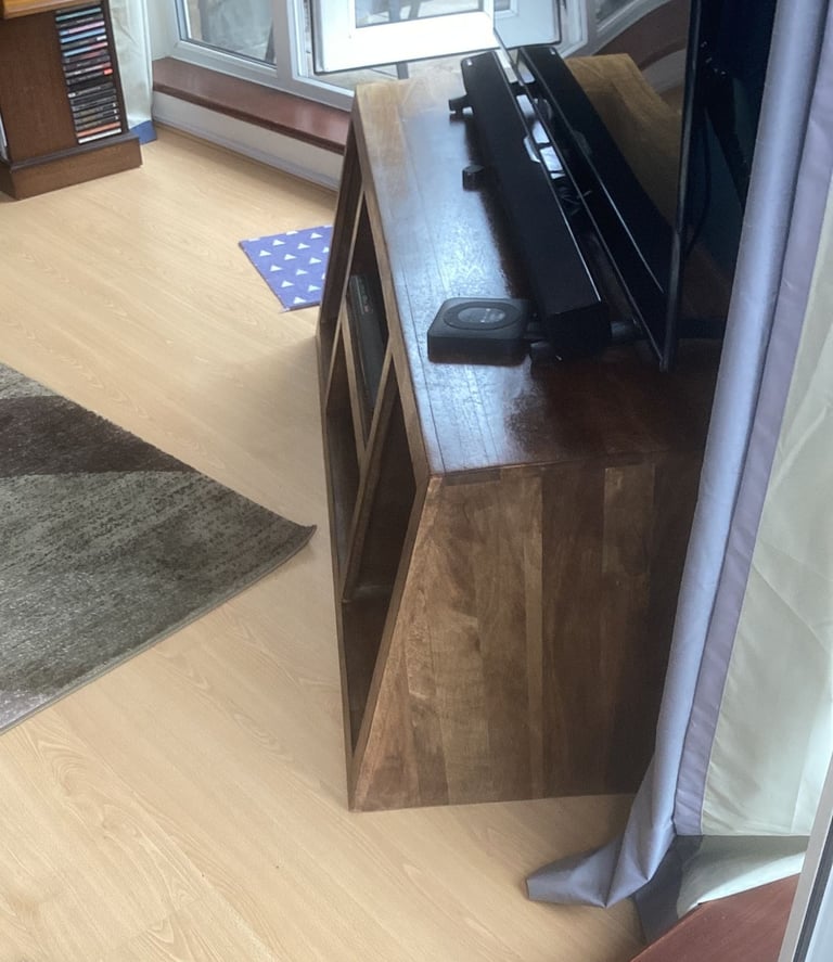 Dark Mango TV Unit Slanted Style