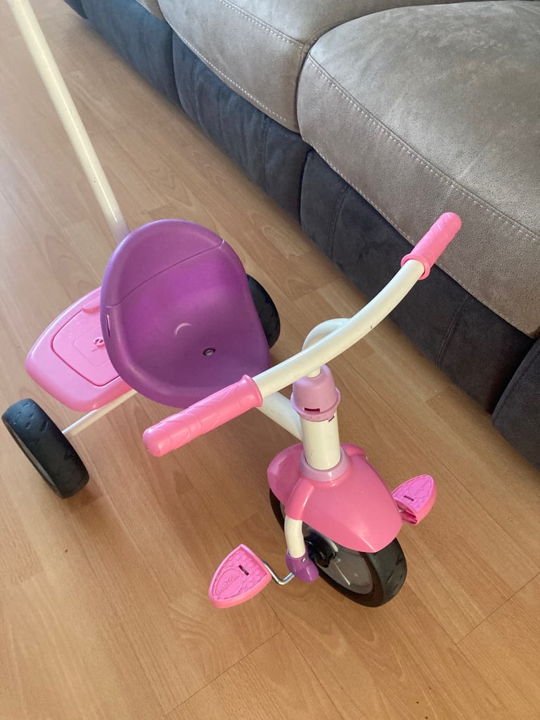 Fisher price pink trike with parent handle