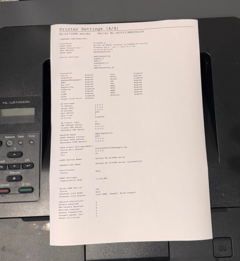 Brother HL-L5100DN Mono Laser Printer