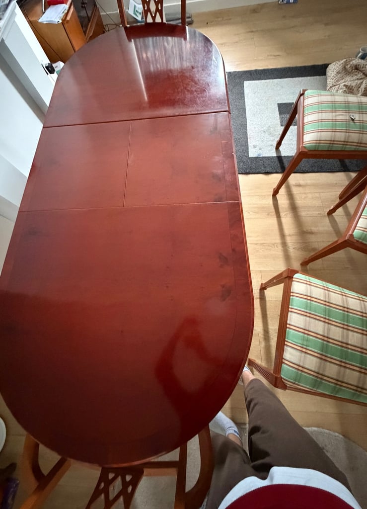 Dining table and chairs, reduced from £150