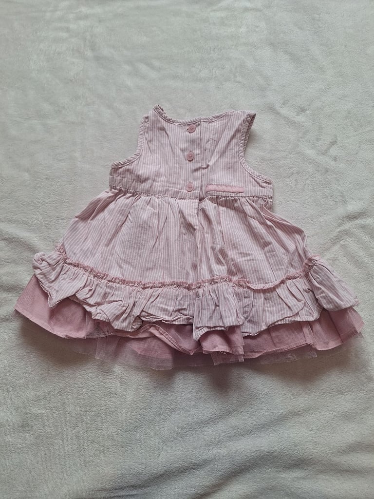 Pink And White Ballet Dancing Lottie Elephant Dress With Cardigan Mothercare Size New Baby 