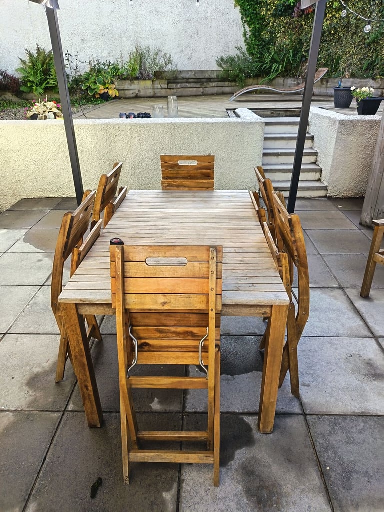 image for Garden Furniture Set - 6 Chairs & Table - Good Condition