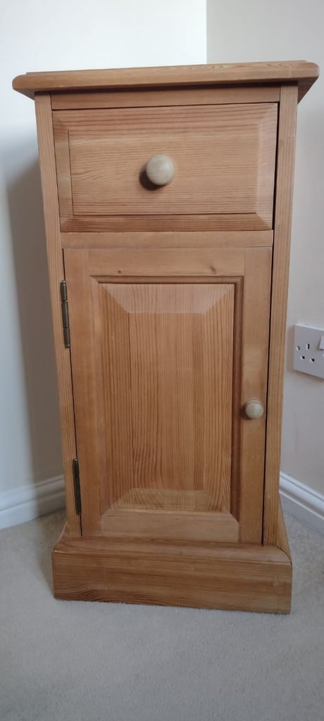 image for PINE CABINET WITH A TOP DRAWER 